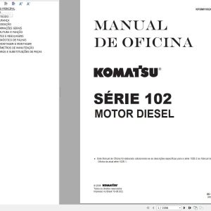 Komatsu Engine 102 Series Shop Manual KPBM010020 PT