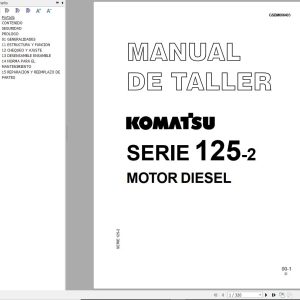Komatsu Engine Series 125 2 Shop Manual GSBD006403 ES