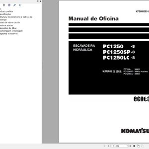 Komatsu Excavator PC1250 8 PC1250SP 8 PC1250LC 8 Shop Manual PT