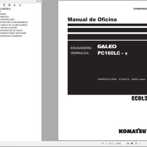 Komatsu Excavator PC160LC 8 Shop Manual KPBM456609 PT