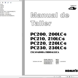 Komatsu Excavator PC200 to PC230LC 6 Shop Manual GSBM010104 ES