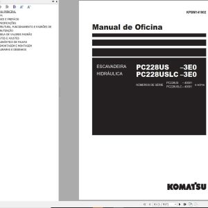 Komatsu Excavator PC228US 3E0 PC228USLC 3E0 Shop Manual KPBM141802 PT
