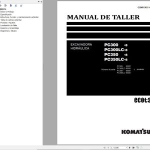 Komatsu Excavator PC300 8 PC300LC 8 PC350 8 PC350LC 8 Shop Manual GSN01983 14 ES