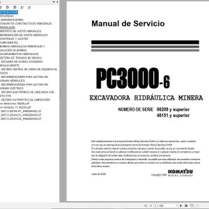 Komatsu Excavator PC3000 6 Service Manual ES