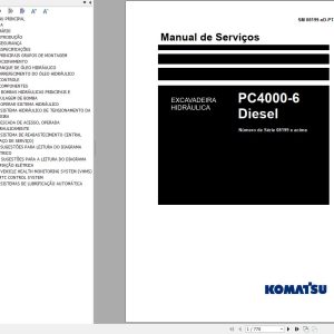 Komatsu Excavator PC4000 6 Service Manual SM08199 xD PT 2 PT