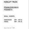 Komatsu Forklift FD200 5 FD220 5 FD240 5 FD250Z 5 Part Book PEG05A1 01