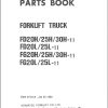 Komatsu Forklift FG20H 11 FG25L 11 Part Book FGD20H 30H 11 PNE2