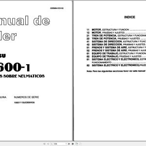 Komatsu Wheel Dozer WD600 1 Shop Manual GSBM041E0102 ES