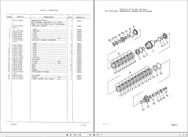 Komatsu Wheel Dozers WD420 3 Part Book PEPBP01100 1
