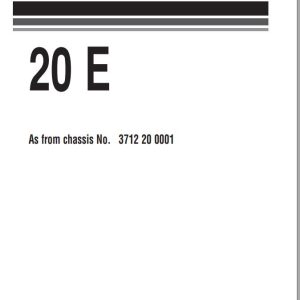 Komatsu Wheel Loader 20E Part Book 3091186M4