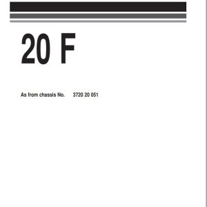 Komatsu Wheel Loader 20F Part Book 3228624M1