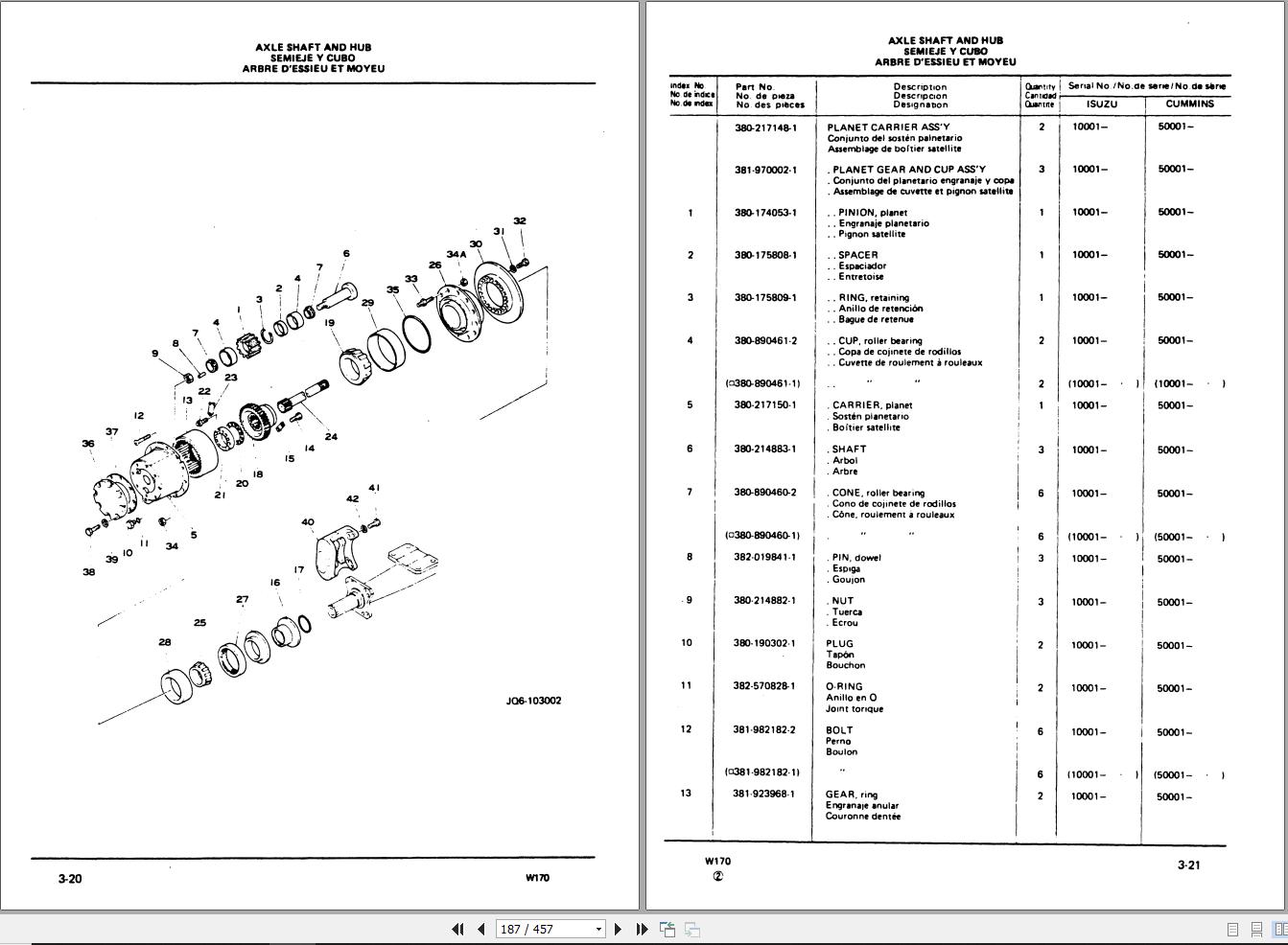 Komatsu Wheel Loader W170 1 Part Book PXPB03840105 1