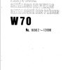 Komatsu Wheel Loader W70 Part Book PXPB03810104