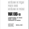 Komatsu Wheel Loader WA180 1B Part Book KPPB002202