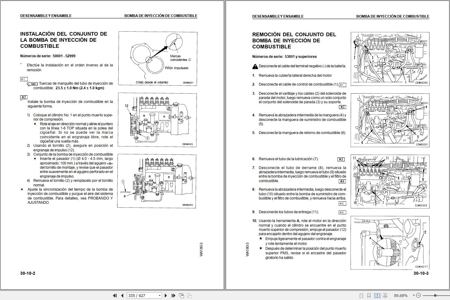 Komatsu Wheel Loader WA180 3 Shop Manual GSBM005804 ES 1