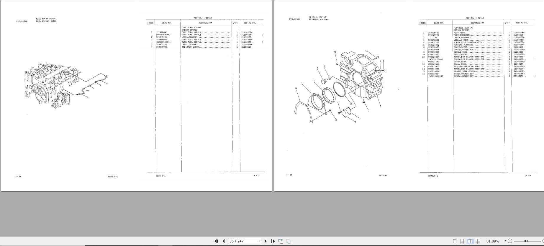 Komatsu Wheel Loader WA250 1H Part Book JEPB000901 1