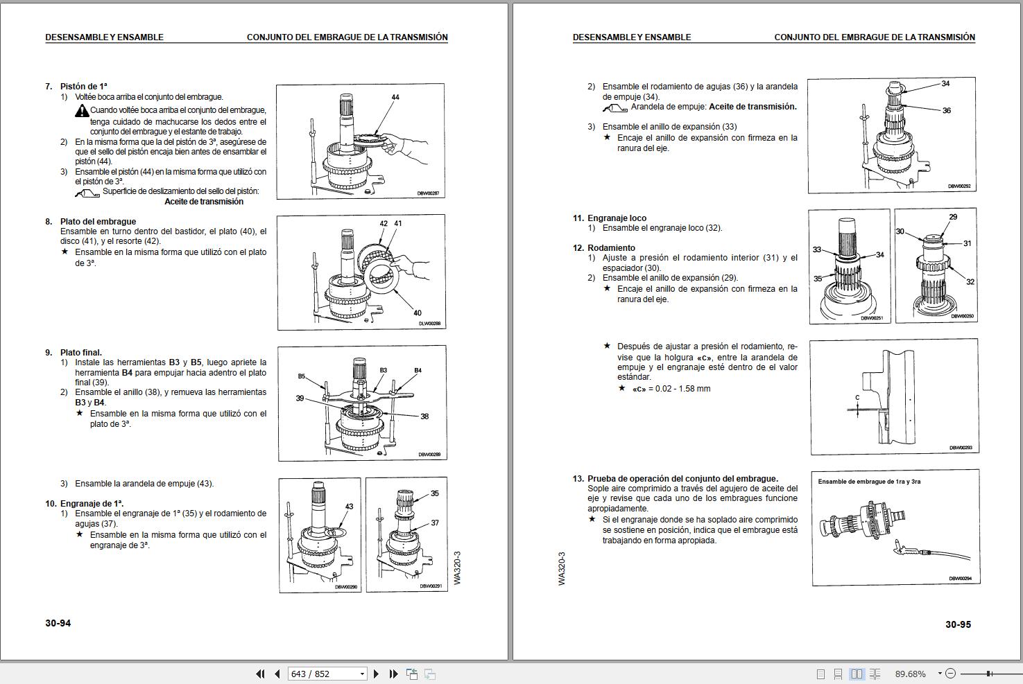 Komatsu Wheel Loader WA320 3 Shop Manual ES 1