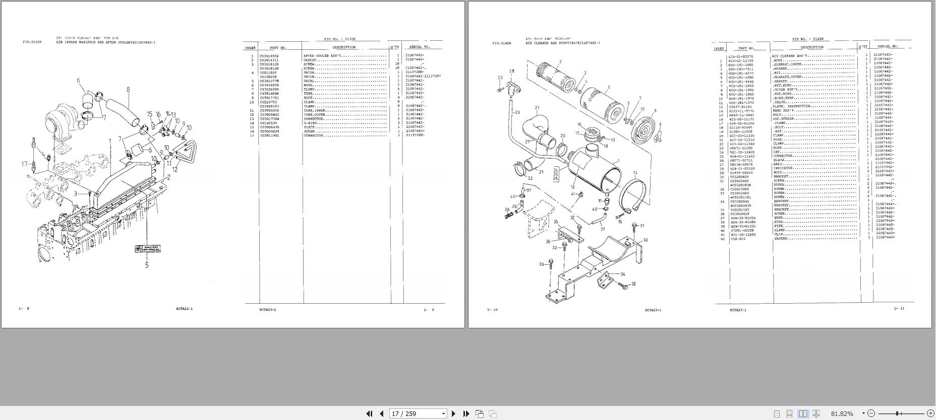 Komatsu Wheel Loader WA420 1H Part Book JEPB000701 1