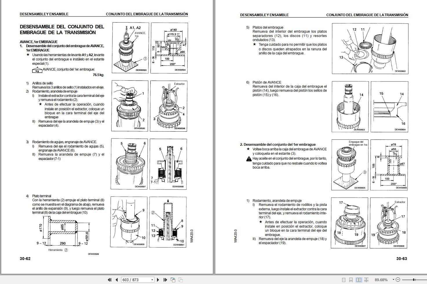 Komatsu Wheel Loader WA420 3 Shop Manual GSBM006203 ES 1