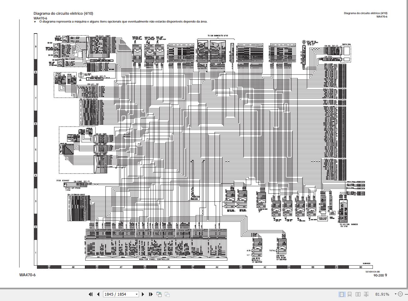 Komatsu Wheel Loader WA470 6 Shop Manual KPBM440904 PT 1