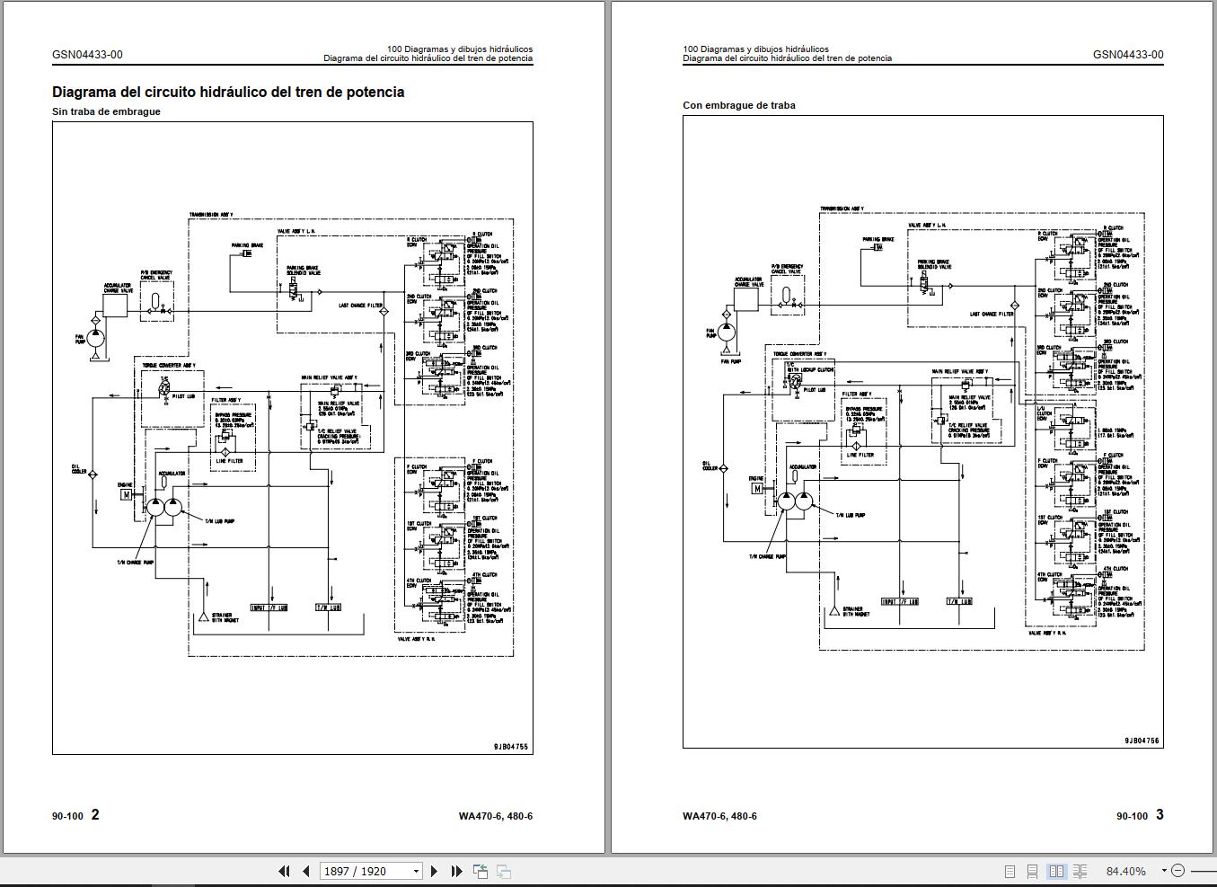 Komatsu Wheel Loader WA470 6 WA480 6 Shop Manual GSN04409 05 ES 1