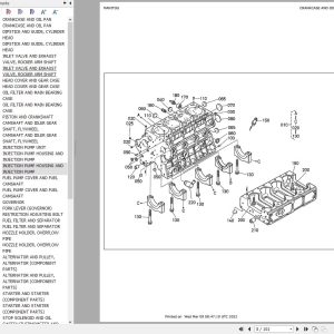 Kubota Engine V3800DI T Parts Manual 917328