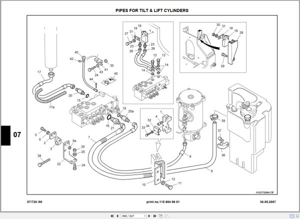 Linde Forklift R14 R16 R20 03 Spare Parts List 115 804 98 01 2