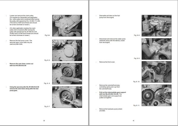 Manitou Kirloskar Engine 4R1040 Service Manual 53112662B 1