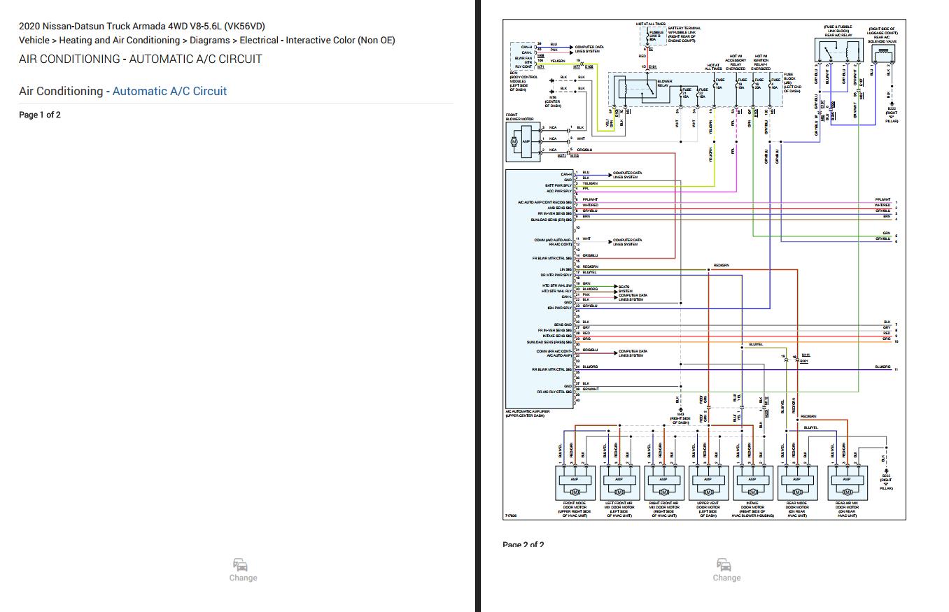 Nissan Patrol Armada 2020 Electrical Wiring Diagrams