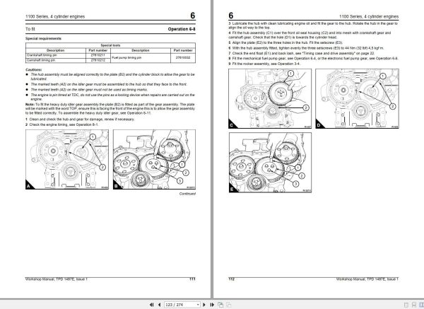 Perkins Engines RE RF RG RH RJ RK Workshop Manual 917121 1