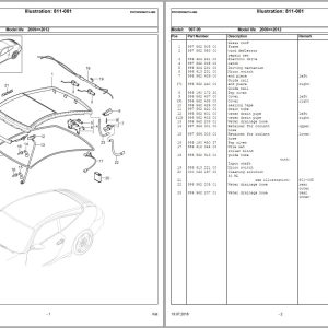 Porsche 911 998 Model 2009 2012 Parts Catalog