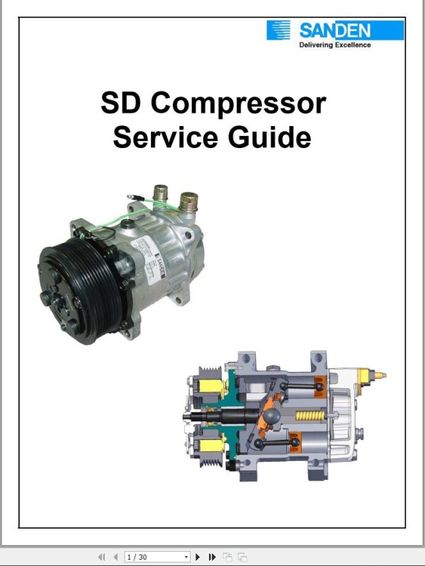 SANDEN SD Air Conditioning Compressor Service Manual 50940007