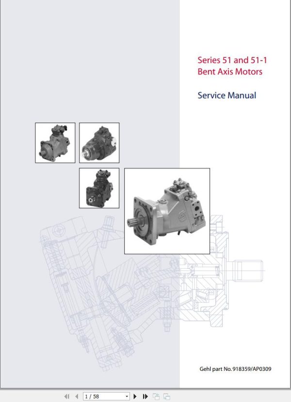 Sauer Danfoss Bent Axis Motor Series 51 51 1 Service Manual 918359