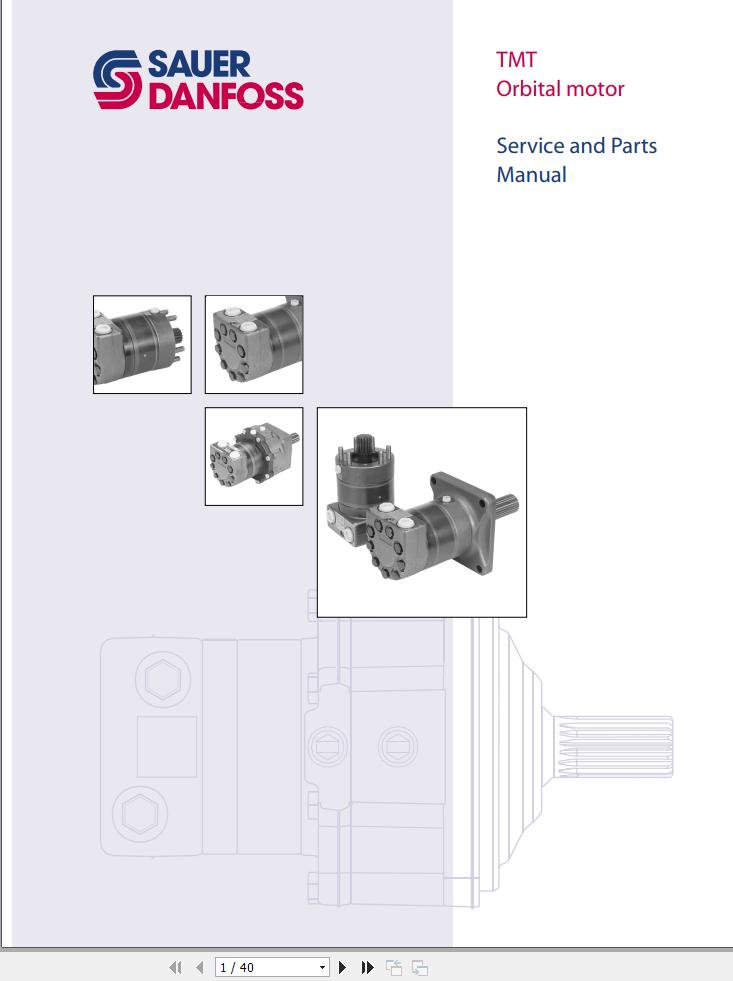 Sauer Danfoss Orbital Motor TMT Service and Parts Manual 915183