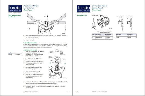 Turolla Gear Motors D Series Service Manual 50950189 1