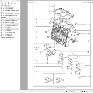 Yanmar Engine 3TNV80F SXNBV Parts Manual 50940242