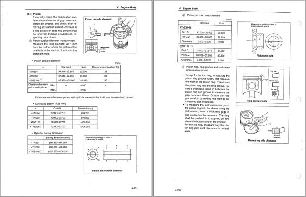 Yanmar Engine 4TNE94T 4TNE98T 4TNE106T Service Manual 915173 1