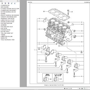 Yanmar Engine 4TNV84T ZKTBL Parts Manual 917324