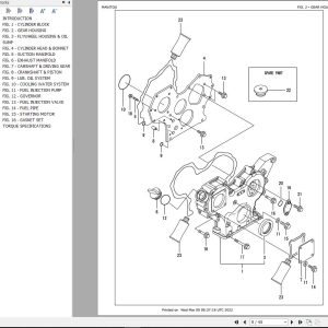 Yanmar Engine 4TNV88 BKMSR2 Parts Manual 50940310