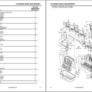 Yanmar Engine 4TNV98 ZNMS To 4TNV98T ZXNMS2 Parts Manual 1
