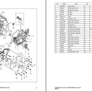 Yanmar Engine 4TNV98C XNMSL 4TNV98C NMSLV Parts Manual 50940194 1