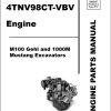 Yanmar Engine 4TNV98CT VBV Parts Manual 50940517A