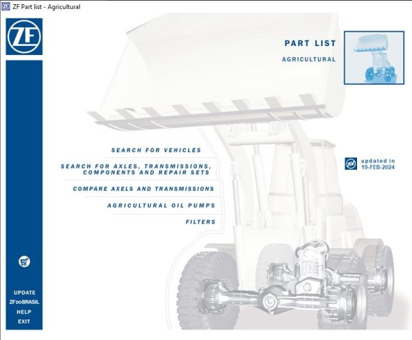 ZF Agricultural EPC 02.2024 Spare Parts Catalog