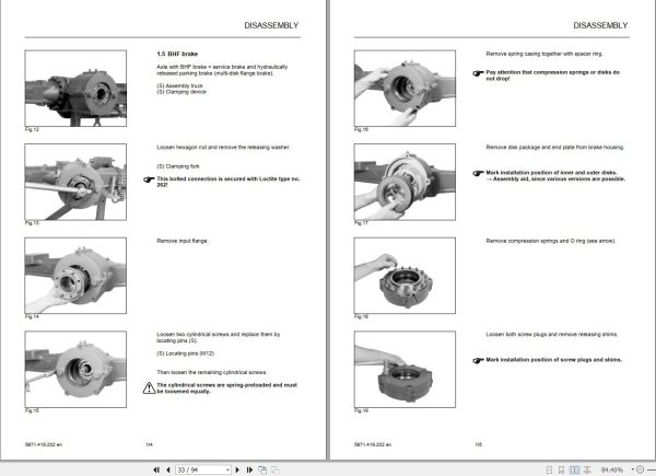 ZF Multitrac Axle MT L3010II to MT L3025II Repair Manual 50940485 1