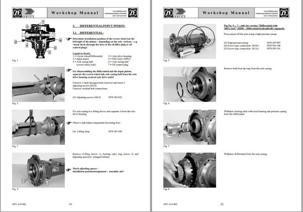 ZF Planetary Axle AP R715 Service Manual 918363 1