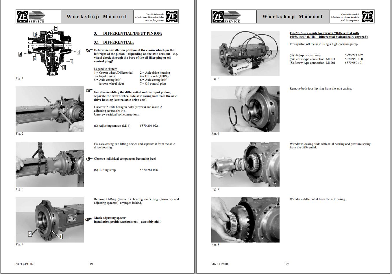 ZF Axle APR715 Service Manual 918363