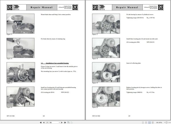 ZF Transfer Box 1AVG65 to 1AVG185 Service Manual 50940523 1