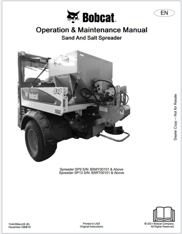 Bobcat Attachment Q4.2022 Operation Maintenance Service Manual 2.82 GB PDF 2