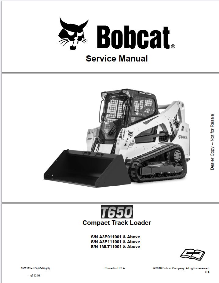 Bobcat Loader Q4.2022 Schematic Operation Service Manual 17.9 GB PDF 3