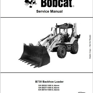 Bobcat Q4.2022 Backhoe Loader Schematic Operation Service Manual 1.30 GB PDF 1 1